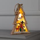 Фигура световая "Ёлочка со снеговиком", 22.5х14х4, ААА*2, 6LED, ТЁПЛОЕ БЕЛОЕ - фото 9254257