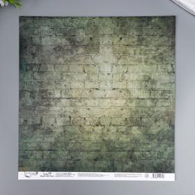Бумага для скрапбукинга Mr.Painter "Вокруг меня Хаки 3" 30,5x30,5 см, 190 гр/м2
