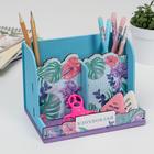 Органайзер с местом под телефон «Вдохновляй», цветы, 17,5 х 12,3 х 12 см - фото 799646159