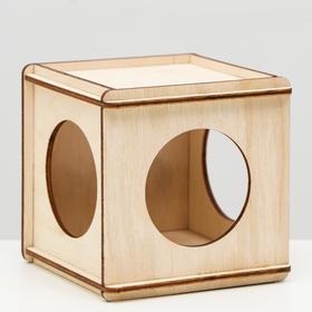 Домик "Куб" для грызунов 10 х 10 х 9 см