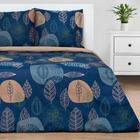 Постельное белье Этель 1.5 сп Leaves (вид 2) 143*215 см,150*214 см, 70*70 см-2 шт - фото 9275060