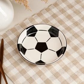 Тарелка глубокая "Футбол", керамика, 13 см