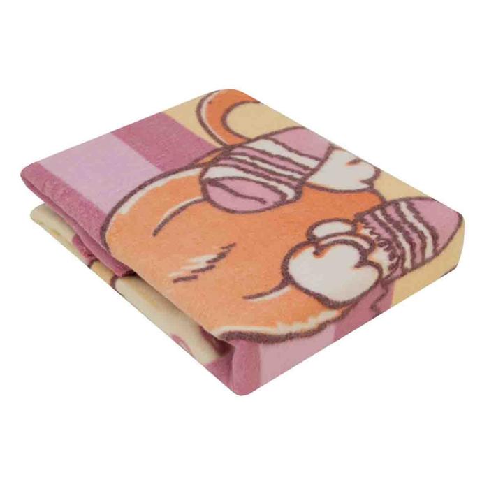 Одеяло байковое «Кот на кухне», размер 100х140 см цвет розовый
