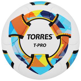 Мяч футбольный TORRES T-Pro, размер 5, 14 панелей, PU-Microf, 4 подслоя, термосшивка, цвет белый