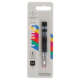 Стержни для гелевой ручки 2 штуки Parker Quink GEL Z10 М, 0.7 мм, чёрные чернила, в блистере, 100 мм