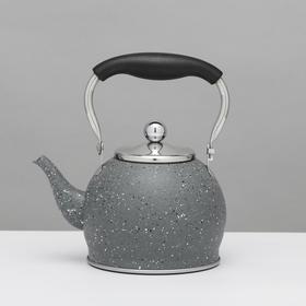 Чайник из нержавеющей стали «Мрамор», 900 мл, с металлическим ситом, индукция, цвет МИКС
