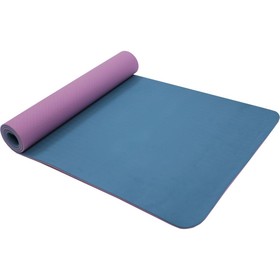 Коврик для йоги и фитнеса Bradex SF 0402, 183х61х0,6 см, TPE двухслойный, фиолетовый