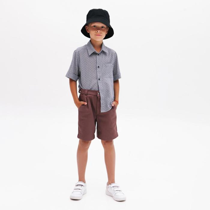 Шорты для мальчика MINAKU: Casual collection KIDS, цвет шоколадный, рост 110 см - фото 8781351
