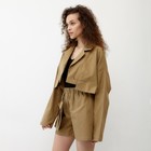 Шорты женские MINAKU: Casual Collection цвет бежевый, р-р 42 - фото 799691417