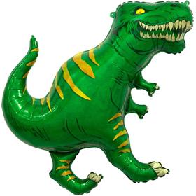 Шар фольгированный 14" мини-фигура «Динозавр тираннозавр», с клапаном, цвет зелёный