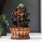 Фонтан настольный от сети, подсветка "Кришна и Радха у фонтана" 22,5х15х15 см