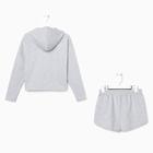 Костюм женский (толстовка и шорты) MIST, р. 40-42, серый - фото 799699134