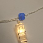 Держатель самоклеящийся для проводов и гирлянд ТУНДРА krep, 15х15х10 мм, синий, 9 шт. 6244017