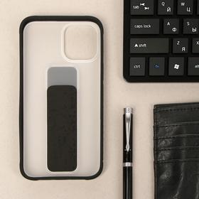 Чехол LuazON для iPhone 12 Pro Max, с ремешком-подставкой, пластиковый, черный
