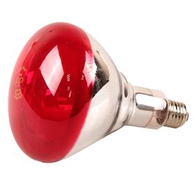 Лампа инфракрасная, 175 Bт, E27, R125, закалённое стекло, красная, JK Lighting,