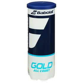 Мяч теннисный BABOLAT Gold All Court 3B, 3 шт., одобрено ITF, сукно, резина, цвет жёлтый