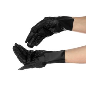 Перчатки BENOVY ТPE, перчатки из термопластичного эластомера, черные, L, 100 пар