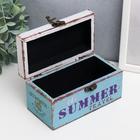 Шкатулка дерево кожзам "Летнее путешествие" 8х8х16 см - фото 799715262