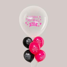 Воздушные шары «Девичник», розовый, 12", 20", набор 6 шт.
