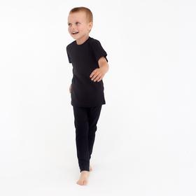 Термобельё для мальчика (кальсоны), цвет чёрный, рост 104 см