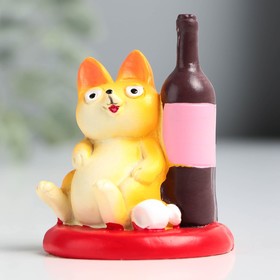 Фигурка полистоун «Кот с вином», 7 см