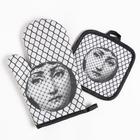 Кухонный набор Доляна «Образ», прихватка 17*17 см, рукавица 26*16 см,100% п/э - фото 799774927