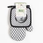 Кухонный набор Доляна «Образ», прихватка 17*17 см, рукавица 26*16 см,100% п/э - фото 799774929