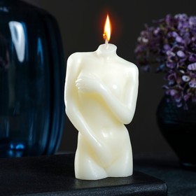 Фигурная свеча "Женское тело №2" молочная, 10см в Донецке