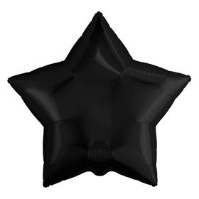 Шар фольгированный 30", звезда, цвет чёрный