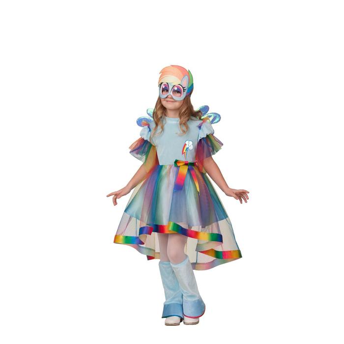 Карнавальный костюм «Радуга Дэш», платье, головной убор, р. 26, рост 104 см