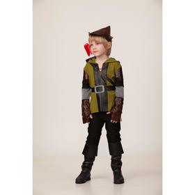 Карнавальный костюм «Робин Гуд», штаны, куртка, головной убор, р. 30, рост 116 см