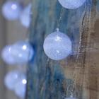 Гирлянда «Нить» 5 м с насадками «Клубки белоснежные», IP20, прозрачная нить, 20 LED, свечение белое, 220 В 5985167