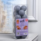 Гирлянда «Нить» 5 м с насадками «Клубки серые», IP20, прозрачная нить, 20 LED, свечение белое, 220 В 5985170