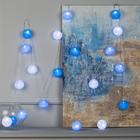 Гирлянда «Нить» 5 м с насадками «Клубки морские», IP20, прозрачная нить, 20 LED, свечение белое, 220 В 5985177