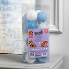 Гирлянда «Нить» 5 м с насадками «Клубки морские», IP20, прозрачная нить, 20 LED, свечение белое, 220 В 5985177