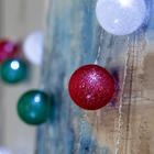 Гирлянда «Нить» 5 м с насадками «Клубки лесные», IP20, прозрачная нить, 20 LED, свечение белое, 220 В 5985180