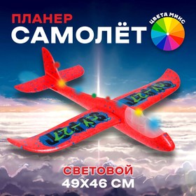 Самолёт «Су-27» 46х49 см, цвета микс, с диодом