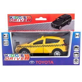 Модель автомобиля Toyota Rav4, желтый, инерционный, свет, звук