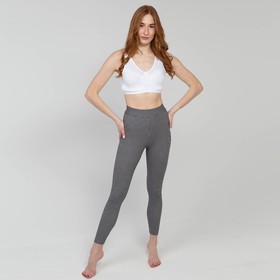 Леггинсы женские, цвет чёрный/принт гусиная лапка, размер 54