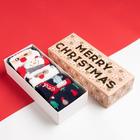 Набор новогодних носков KAFTAN "Merry Christmas" 5 пар, р-р 35-38 - фото 23973