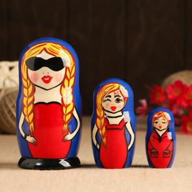 Матрёшка 3-х кукольная, Модная Илона,14-15 см, ручная работа в Донецке