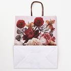 Пакет крафт "Нарисованные цветы", 22 х 12 х 27 см 7054489