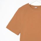 Футболка женская MINAKU: Оversize, цвет песочный, р-р 48 - фото 799797938