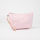 Косметичка-сумочка, отдел на молнии, с ручкой, цвет розовый - фото 282725113