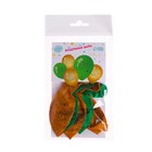 Шар воздушный 12" «С Новым годом», золото, зелёный, набор 5 шт. 7003689