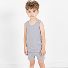 Майка для мальчика «Basic», рост 110-116 см, цвет серый - фото 7917230