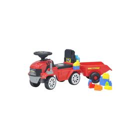 Детская Каталка Everflo Builder truck, red, c прицепом и кубиками