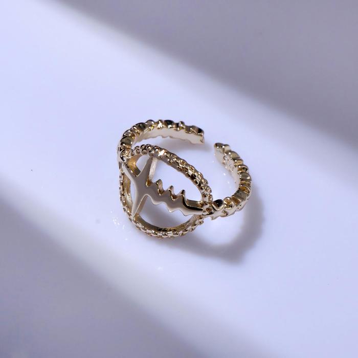 Кольцо "Корона", цвет золото, безразмерное - фото 282753233