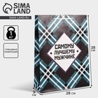 Пакет ламинированный «Самому лучшему мужчине», L 38 х 28 х 11,5 см 6582754