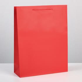 Пакет ламинированный «Красный», L 31 х 40 х 11,5 см
